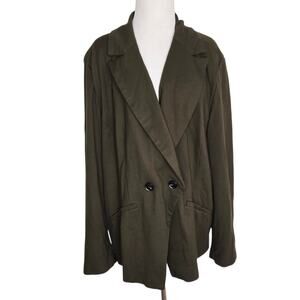 Universal Standard Bianca Corporate Blazer Double Breasted Stretch Women Large